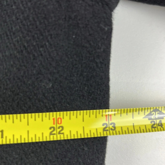 Gorgeous Black Louben Felt Pea Coat with Velvet Collar - Picture 8 of 10